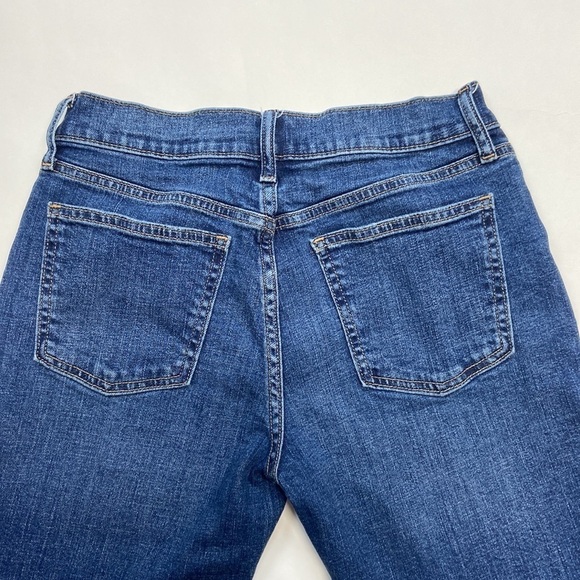 GAP Denim Girlfriend Dark Indigo Mid-Rise Tapered Leg Denim Jeans - Picture 5 of 14